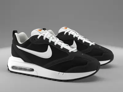 Air Max Dawn Black White PBR Low-poly 3D model
