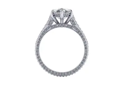 Women Diamond Fashion Ring R4 3D print model