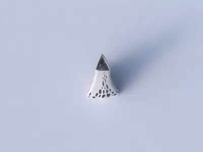 Vase grounded tilted triangle with organic lattice on edges 3D print model