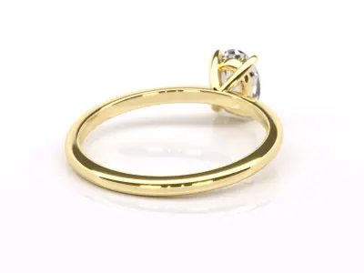 Oval Diamond Engagement Ring 8x6 3D print model