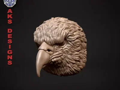 Eagle version 1 Bas relief 3D print model