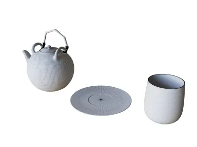 Japanese Tea Set 3D model