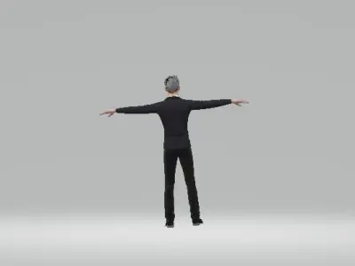 human man character Low-poly 3D model