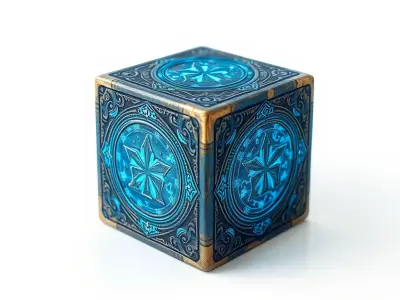 Ornate Mystical Cube Model Pack Low-poly 3D model