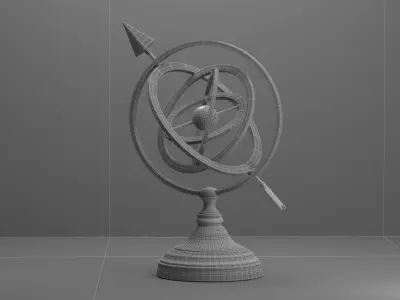 Antique Arrow Globe Decor 3D model