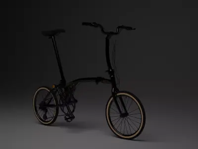 Brompton Black edition Low-poly 3D model