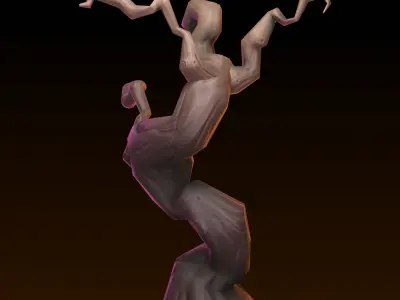 Old Tree 3D Game Asset 3D model