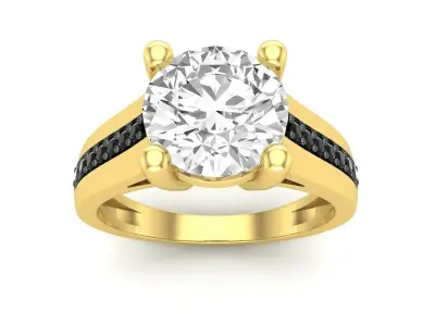 AV 478 Ladies Bridal Solitaire With Accents Engagement Ring 3D print model