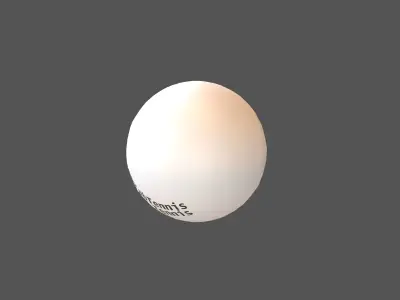 Table Tennis Ball v1 001 Free low-poly 3D model