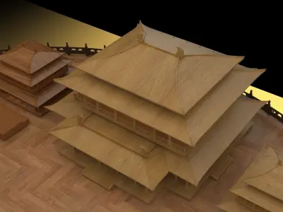  Chinese ancient house  3D model buy