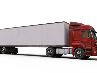 Axor 1840 Semi Truck Low-poly 3D model