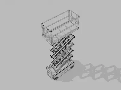 Scissor Lift 3d model Low-poly 3D model by fen-die88-fd