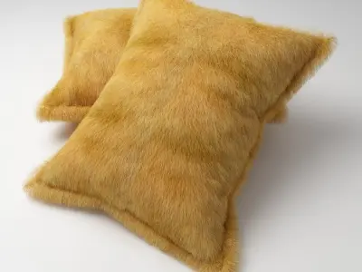Fluffy Pillows for bedroom  living room decor  and car cushion  3D model