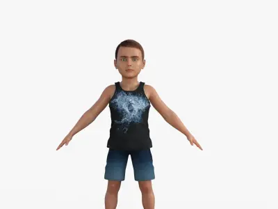 Sporty Kid 3D model