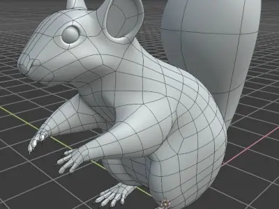 Squirrel orange 3D model