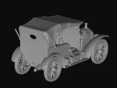 vintage classic car 3D print model