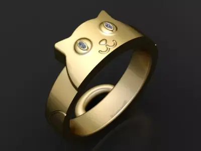 gold animal jewelry  3D printable model   3D print model