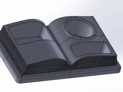 book open pattern vase 3D print model