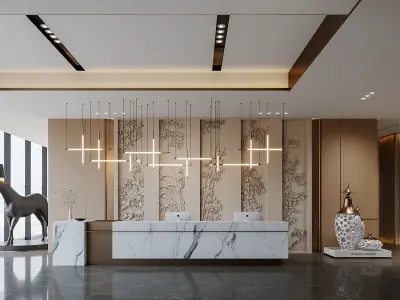 hotel lobby 3D model