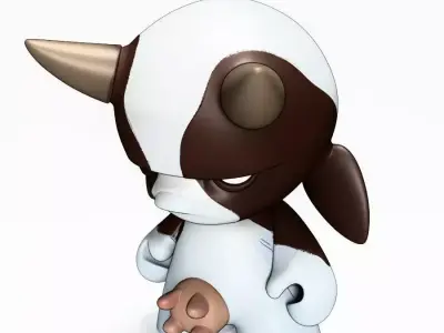 Grump Cow toy 3D print model