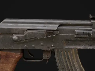 AK-47 Game Ready Model Low-poly 3D model