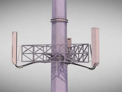Radio Mast Low-poly 3D model
