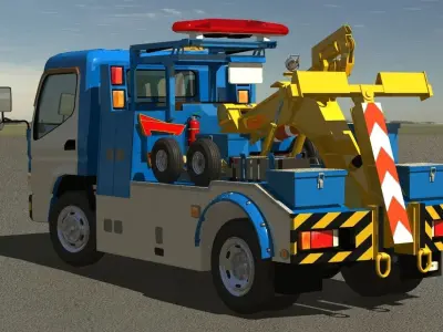 Japan Auto Towing truck 3D model