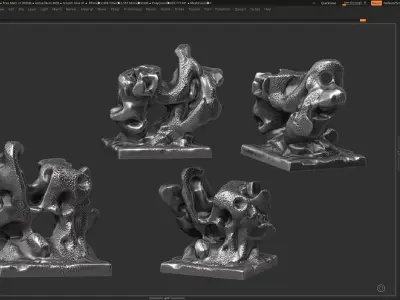 Modern Abstract Decorative sculpture 3d print model 3D print model 3