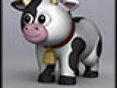 Cartoon Cow 3D model
