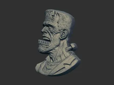 frankenstein monaster head cnc model 3D print model