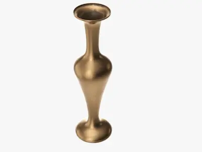 Oriental metal vase 03 3D model