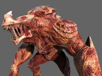 Alien Beast Low-poly 3D model