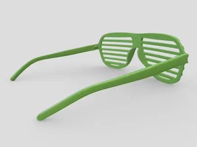 Shutter Glasses Low Poly PBR Realistic  Low-poly 3D model