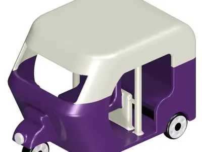 Kids Auto Rickshaw Toy 3D model