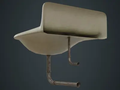 Sink 1B Low-poly 3D model