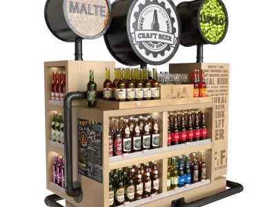 Craft Beer table 3D model