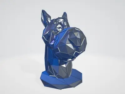 ScoobyDoo bust WIREFRAME VORONOI WIREMESH MESH 3D print model
