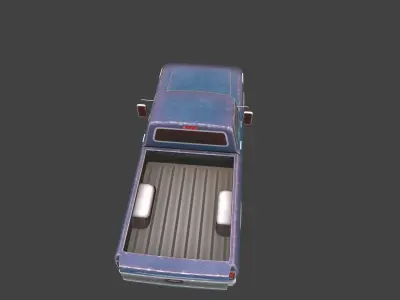 Pickup truck Low-poly 3D model from CGTrader