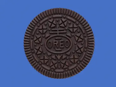 Oreo cookie Low-poly 3D model