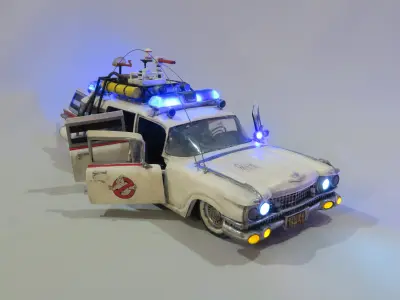 Ecto-1 with lights and sound and a detailed 90 page instruction 3D print model