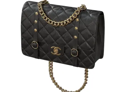 Vintage Flap Bag Aged Calfskin 3D Model Pack