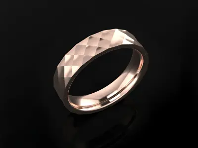 Wedding Band Hammered 3D print model