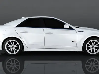 Cadillac CTS V Low-poly 3D model