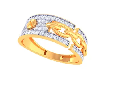 Mens gemstone diamond men Ring with details images 47 3D print model