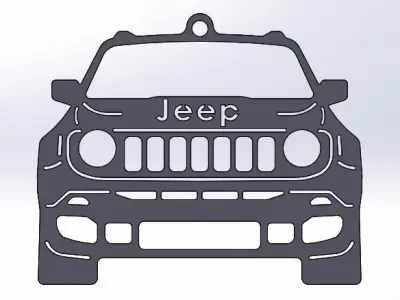 Portachiavi Jeep Renegade 3D model