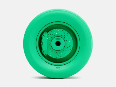 15x6 Cragar GT Plus Wheel Goodyear Polyglas E60-15 Tire 3D print model