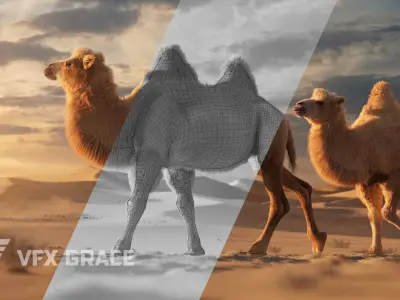 BactrianCamel  UE Character Asset 3D model