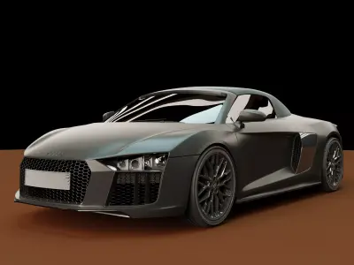 Audi r8 High polygon sports car 3D model