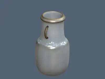 Old Metallic Vase Low-poly 3D model