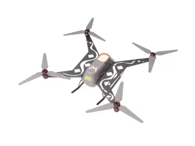 Quadcopter Racing Drone Compact Agile Low-poly 3D model